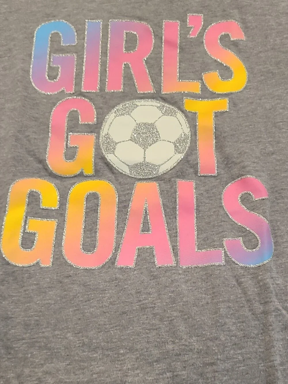 The Children's Place Heather Gray 'Girl's Got Goals' Multicolor Graphic Tee